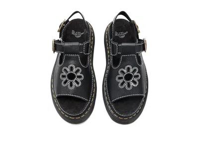 Dr. Martens Dunnet Flower Full Grain Leder Sandalen In Black