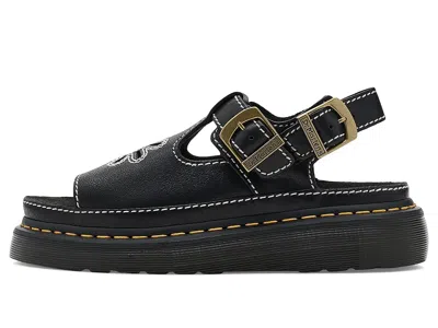 Dr. Martens Dunnet Flower Full Grain Leder Sandalen In Black