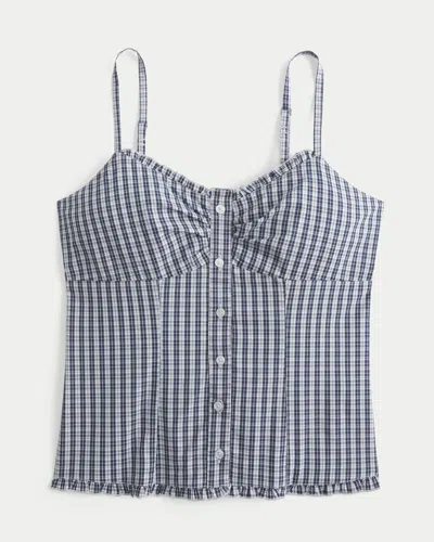Hollister Button Front Tank In Multi