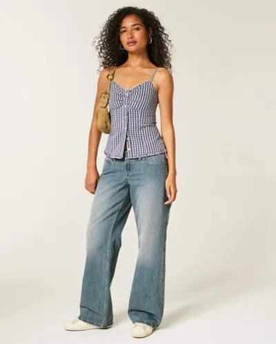 Hollister Button Front Tank In Multi