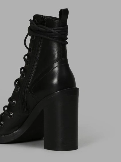 Shop Ann Demeulemeester Women's Black Laced Up Sandals