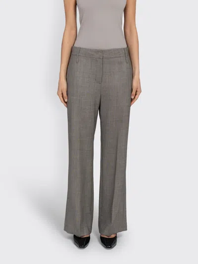 Amomento Wool Flared Trousers In Gray