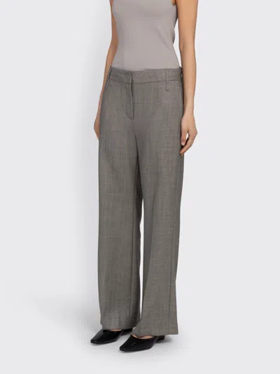 Amomento Wool Flared Trousers In Gray