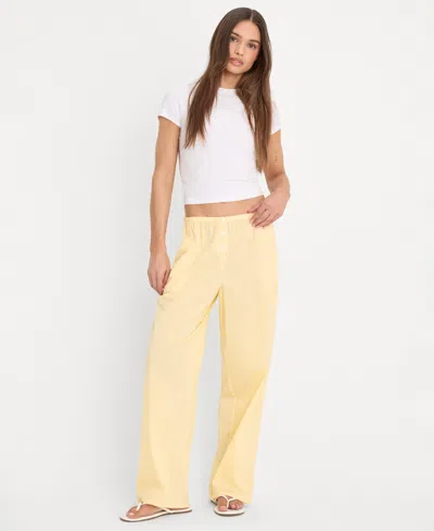 Good American Poplin Pull On Pants In Multi