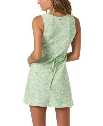 O'neill Eloise Paisley Cotton Minidress In Neutral