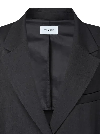 Tomboy Belted Button-back Jacket In Multi