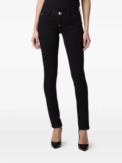 Philipp Plein Denim Trousers Regular Fit In Brown