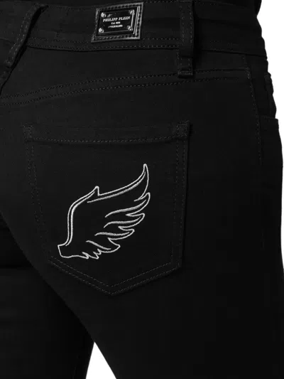 Philipp Plein Denim Trousers Regular Fit In Brown