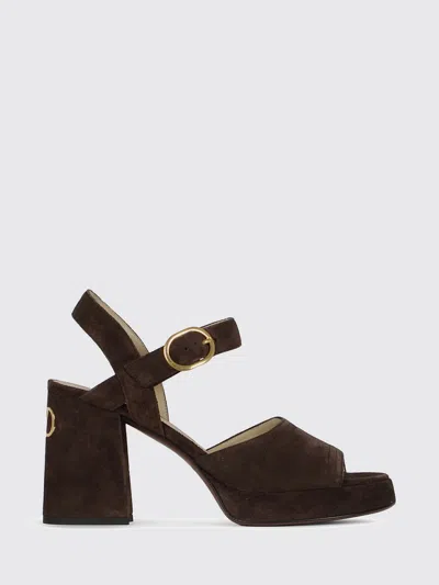 Valentino Plateausandalen Fawcette Vlogo Aus Veloursleder In Multi