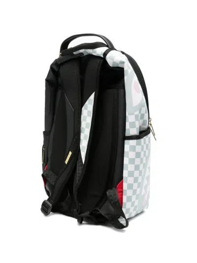 Sprayground Checkered Shark-print Backpack In Pattern
