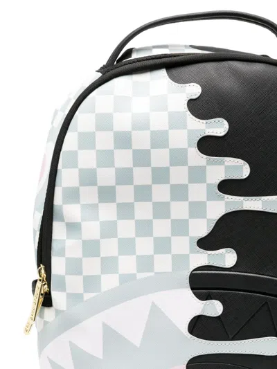 Sprayground Checkered Shark-print Backpack In Pattern