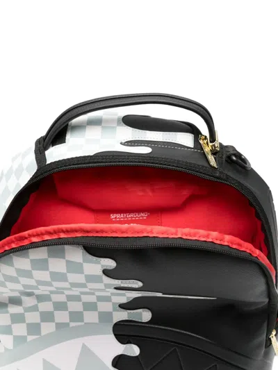 Sprayground Checkered Shark-print Backpack In Pattern