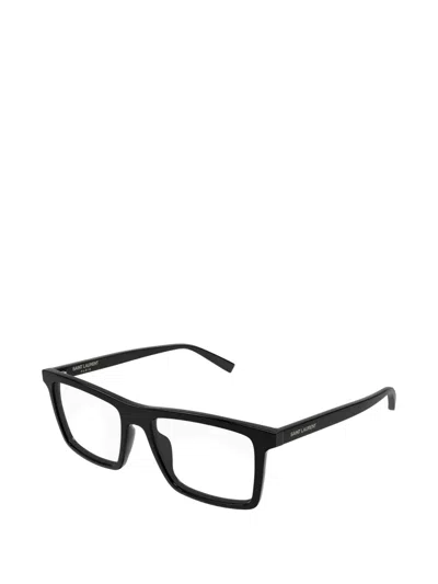 Saint Laurent Rectangle-frame Glasses In Black