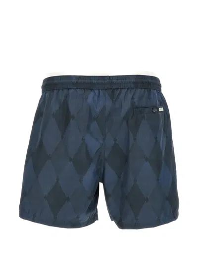 DIAMOND-PATTERN SWIM SHORTS