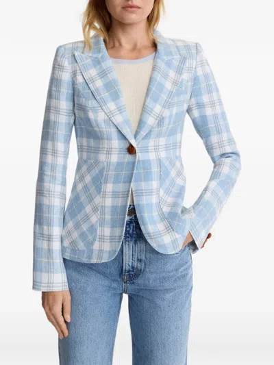 Smythe Patch Pocket Duchess Blazer In Blue