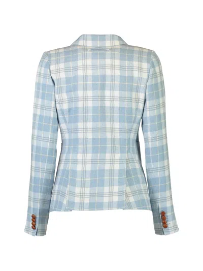 Smythe Patch Pocket Duchess Blazer In Blue
