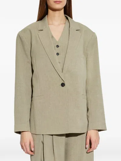 Iro Single-breasted Blazer In Brown