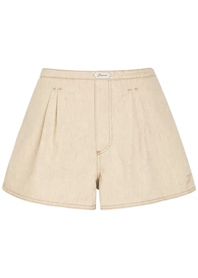 Jacquemus Women Beige Le Short De-nimes Amelo Shorts, 28 Luxury Shorts For Women Darveys In Multi