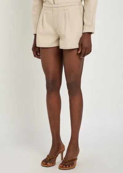Jacquemus Women Beige Le Short De-nimes Amelo Shorts, 28 Luxury Shorts For Women Darveys In Multi