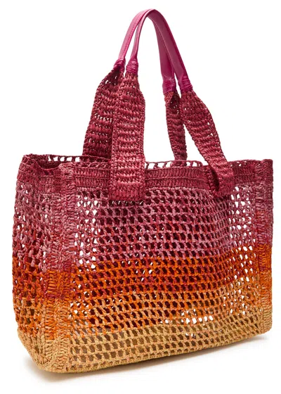 Chloé Womens Multicolor Orange Summer Banana East-west Raffia Tote Bag In Multi