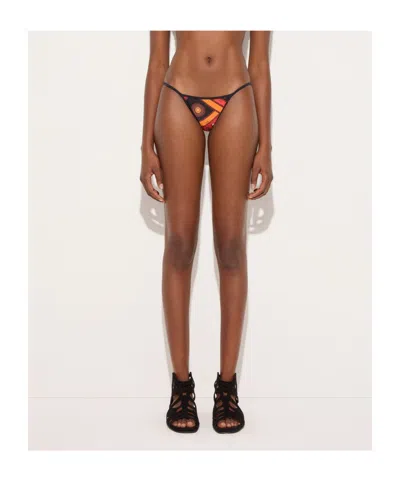 Pucci Printed Bikini Bottoms In Black