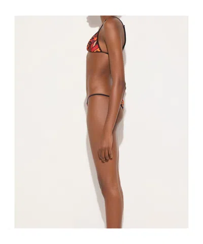 Pucci Printed Triangle Bikini Top In Multi