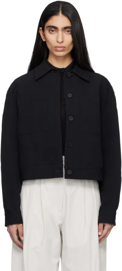 Studio Nicholson Calder Patch-pocket Jacket In Black