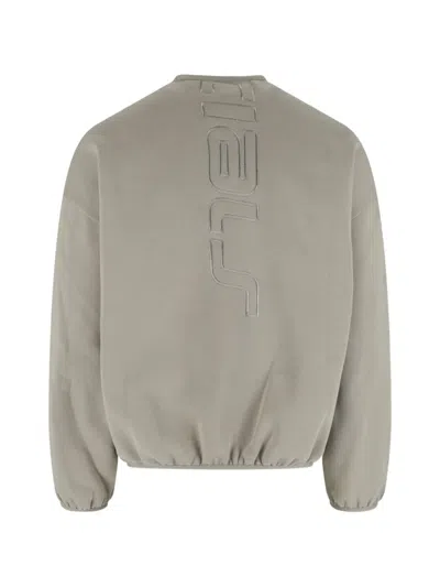 Essentials Active Trace Logo-embossed Sweatshirt In Gray