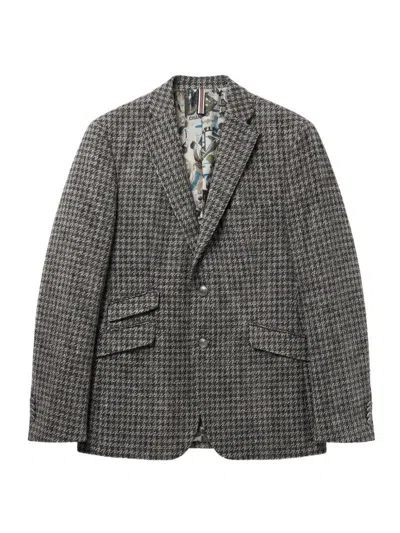 Abseits Houndstooth-pattern Blazer In Gray