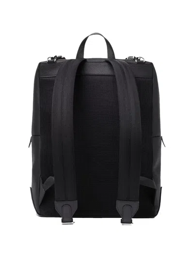 Fendi Lui Pebbled-leather Backpack In Black