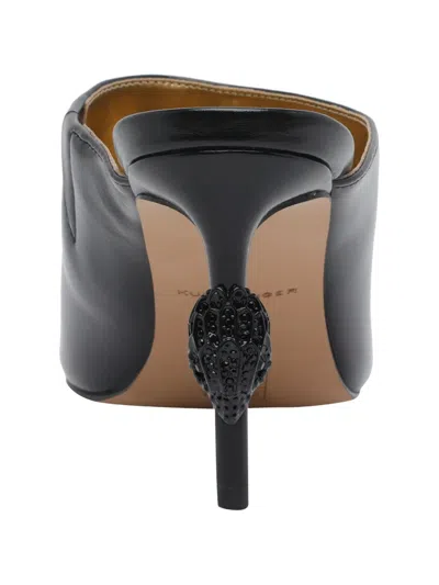 Kurt Geiger Eagle Square Mules In Black