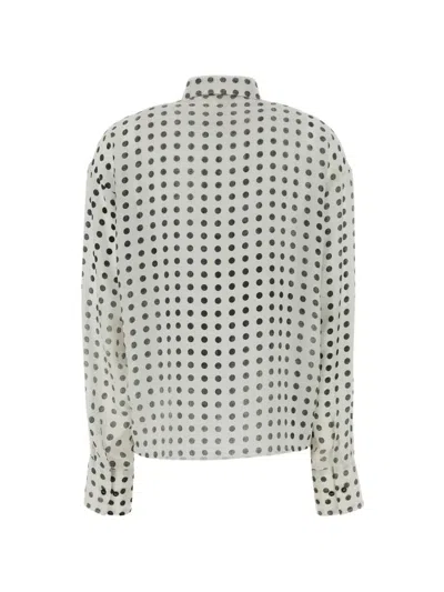Ermanno Scervino Polka-dot Button-up Shirt In White