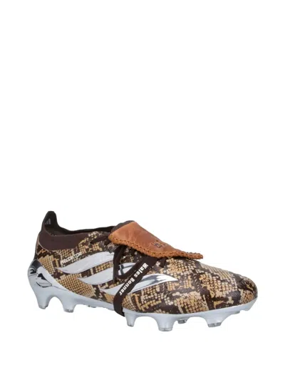 Adidas Originals X Wales Bonner Predator Elite Snakeskin-effect Sneakers In Brown