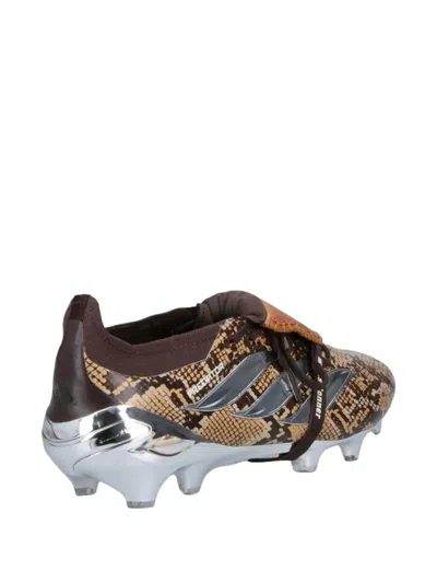 Adidas Originals X Wales Bonner Predator Elite Snakeskin-effect Sneakers In Brown