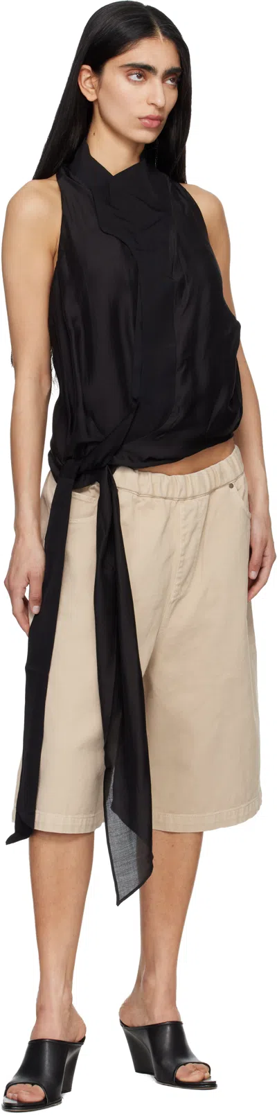 Entire Studios Spar Elasticated Shorts In Brown