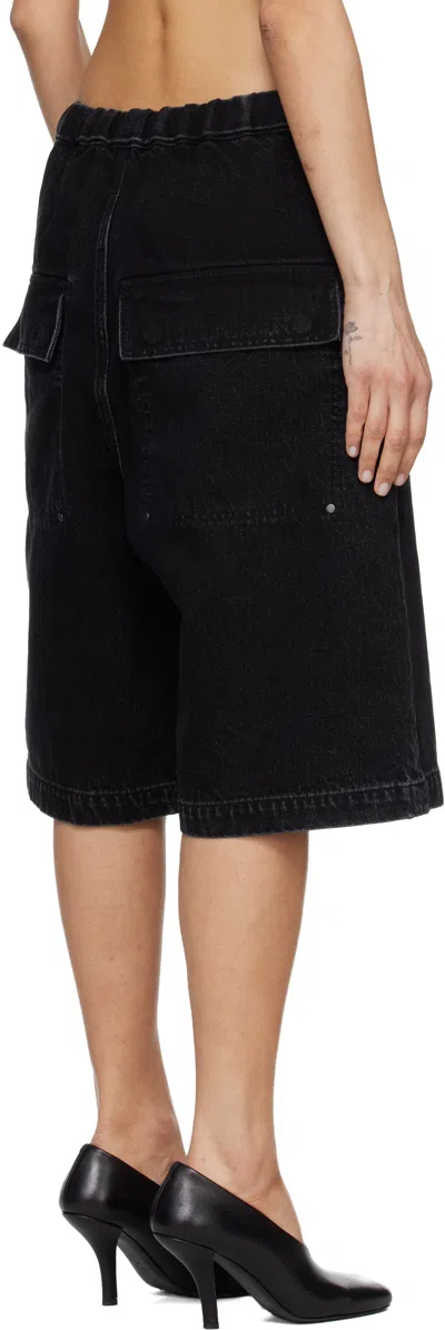 Entire Studios Denim Bermuda Shorts In Black