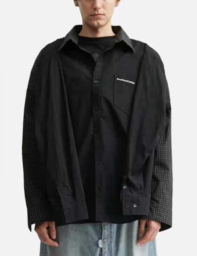 Protocol Index Four Hands Check Shirts In Black
