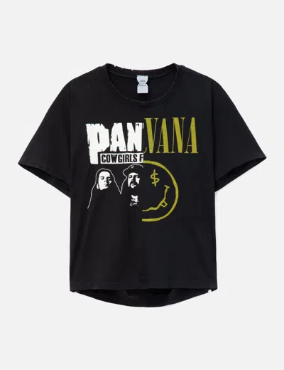 Protocol Index Graphic-print Panelled T-shirt In Black
