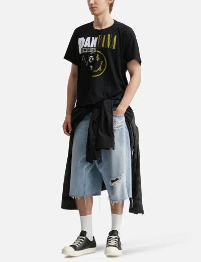 Protocol Index Graphic-print Panelled T-shirt In Black