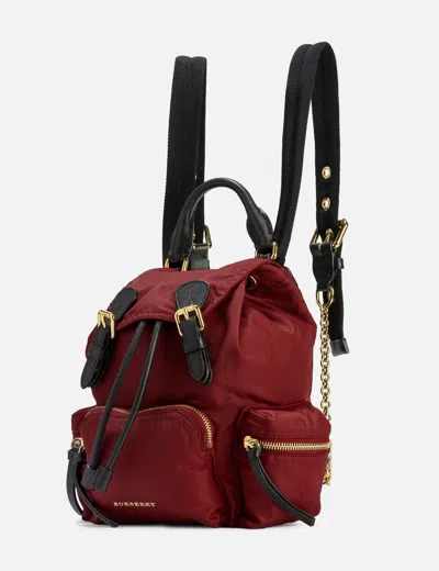 Burberry Nylon Mini Backpack In Red