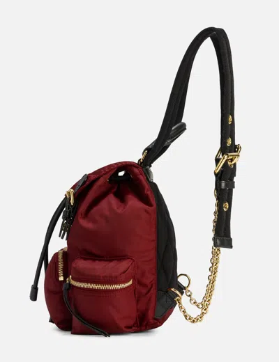 Burberry Nylon Mini Backpack In Red