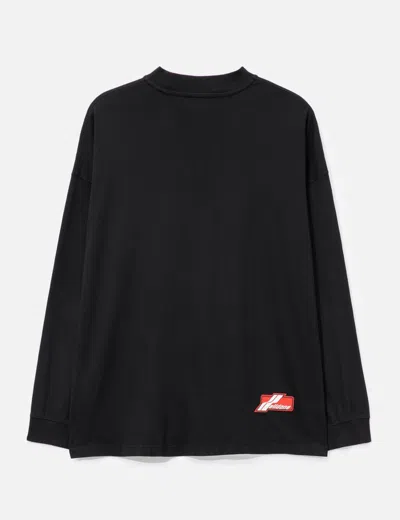 We11 Done Oversize Long T-shirt In Black