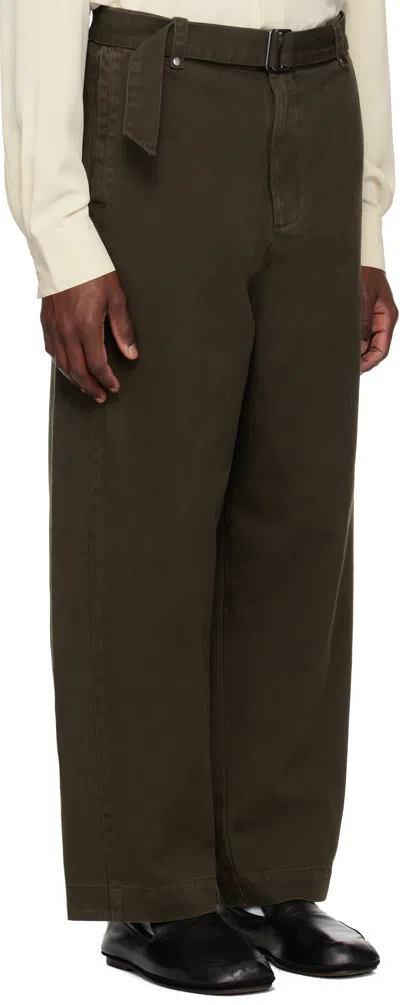 Entire Studios Gully Belt Trousers In Brown