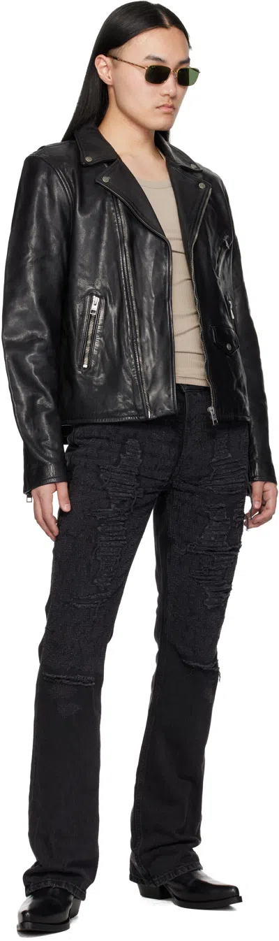 Ksubi Black Bronko Asher Trashed Jeans In Black