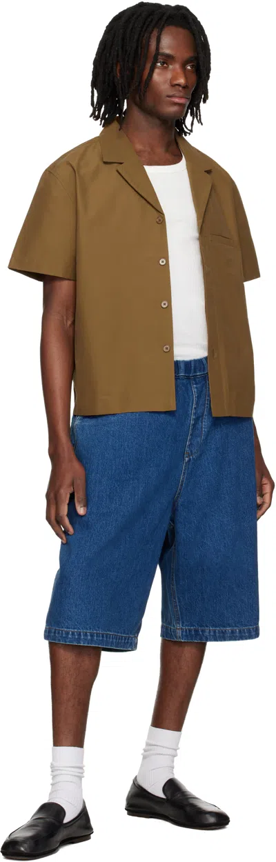 Entire Studios Spar Denim Shorts In Blue