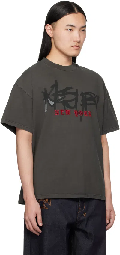 Ksubi Black Graff Ekcess T-shirt In Gray