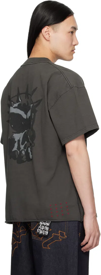 Ksubi Black Graff Ekcess T-shirt In Gray