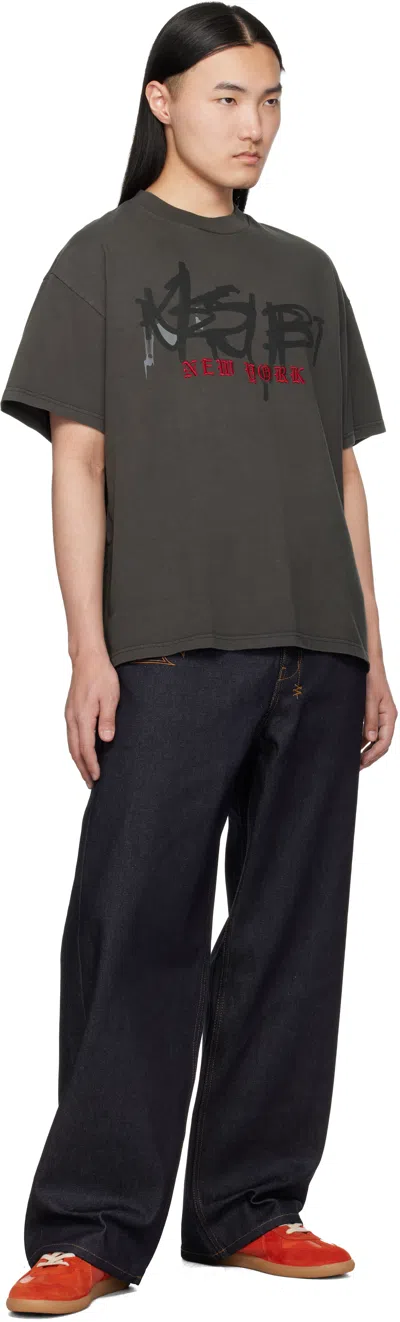 Ksubi Black Graff Ekcess T-shirt In Gray