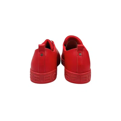 Borbonese Red Leather Men Sneaker In Red