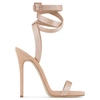 GIUSEPPE ZANOTTI GIUSEPPE ZANOTTI - GIUSEPPE FOR JENNIFER LOPEZ: PALE PINK SATIN SANDAL LESLIE,LJE70200105